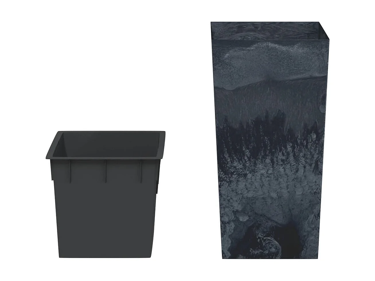 Macetero interior extraíble PP hormigón gris antracita 11/26,5L