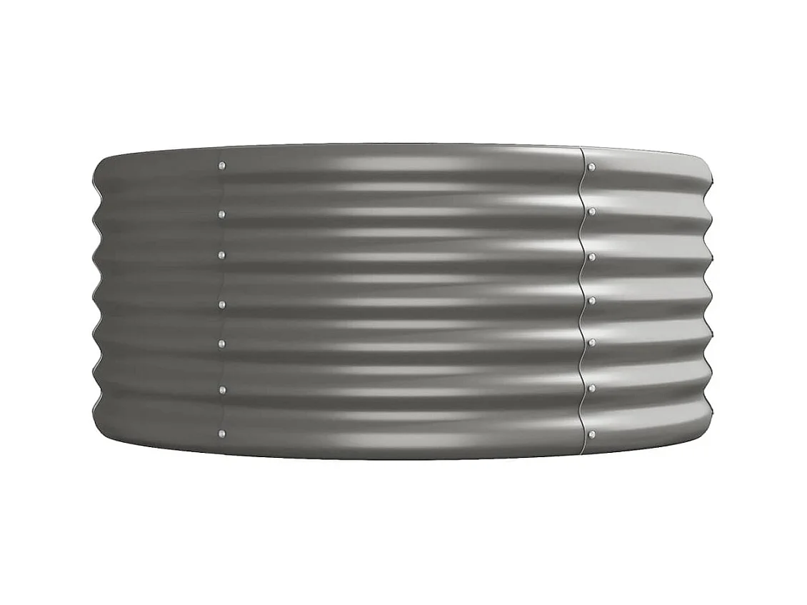 Jardinera arriate acero recubrimiento polvo gris 620x80x36 cm
