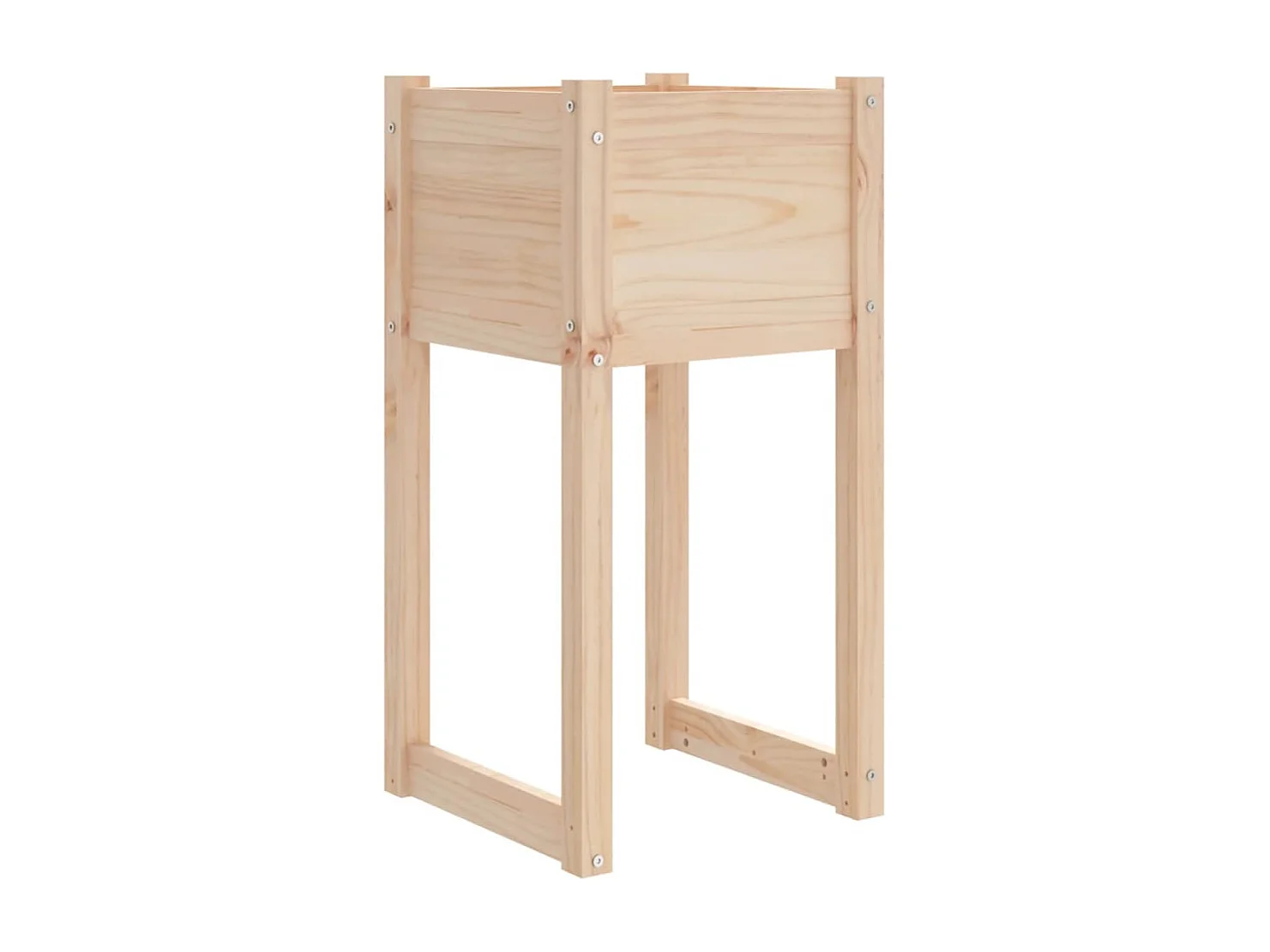 Jardinera 2 unidades madera maciza de pino 40x40x81 cm