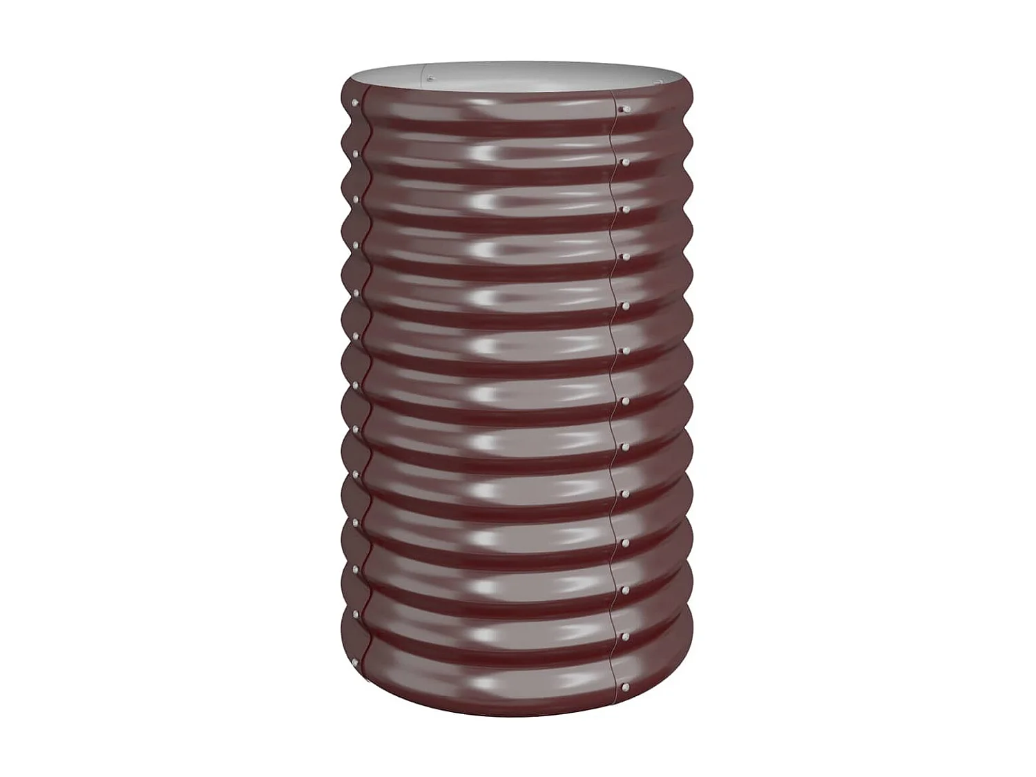 Jardinière de jardin Acier enduit de poudre 40x40x68 cm Marron