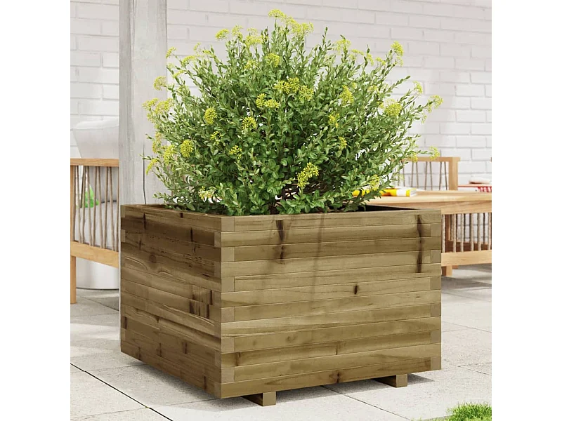 Jardinera madera de pino impregnada 70x70x49,5 cm