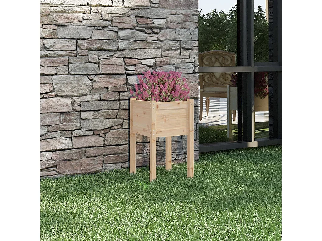 Jardinière d'extérieur 40x40x70 cm Bois de pin massif