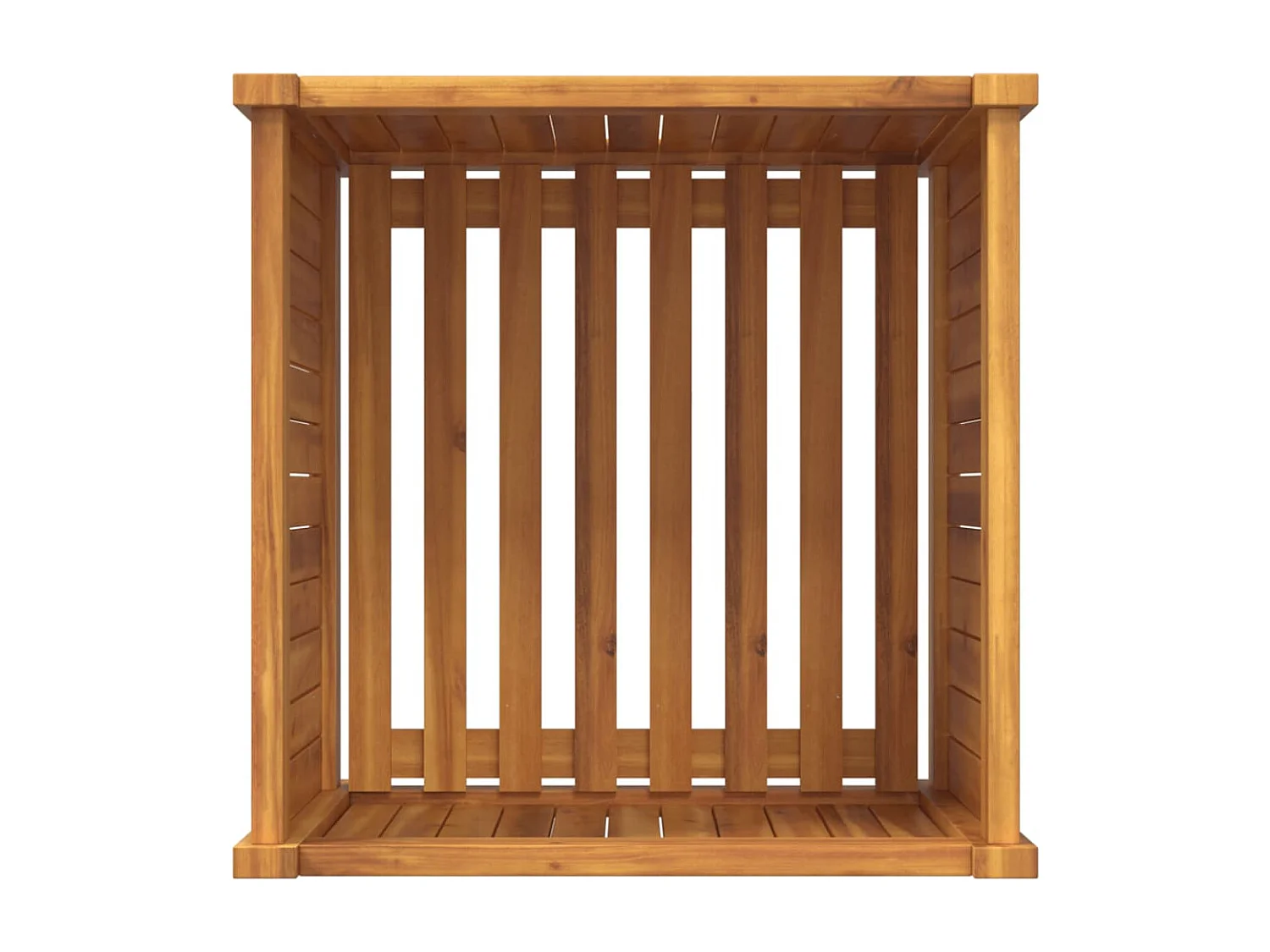 Jardinière avec doublure 50x50x50 cm bois massif d'acacia