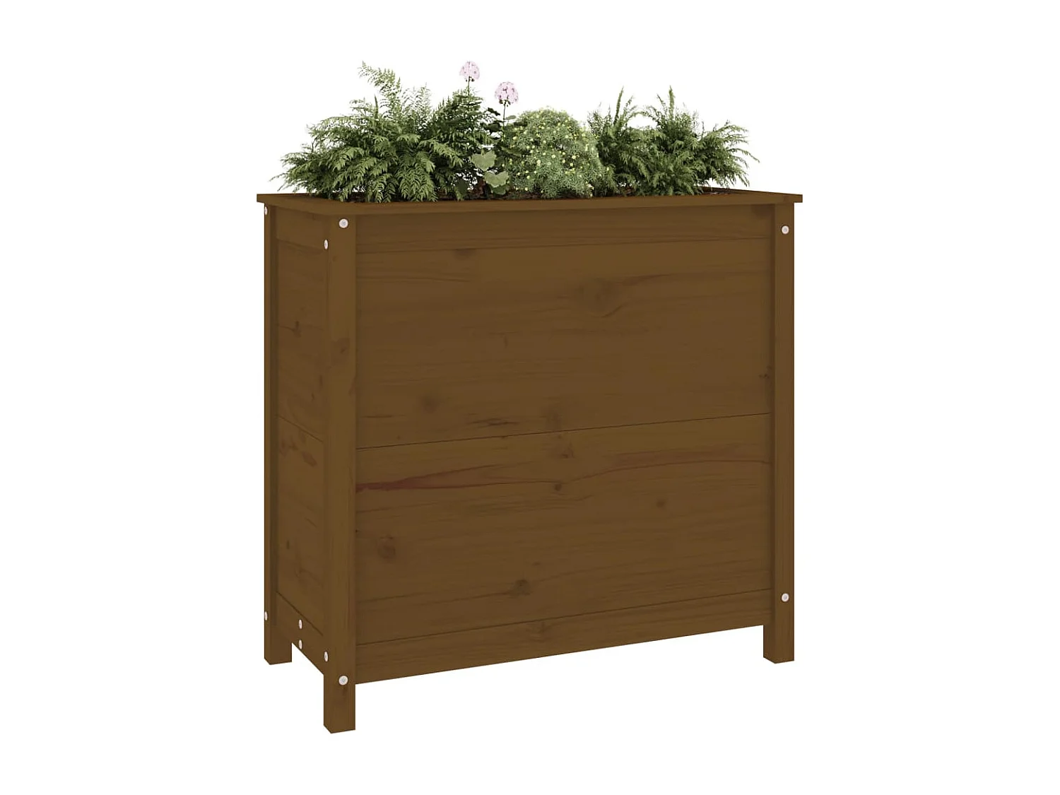 Jardinera madera maciza de pino marrón miel 82,5x40x78 cm