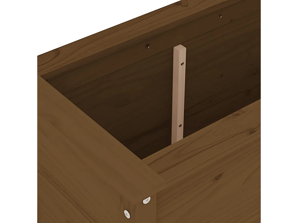 Jardinera madera maciza de pino marrón miel 82,5x40x78 cm