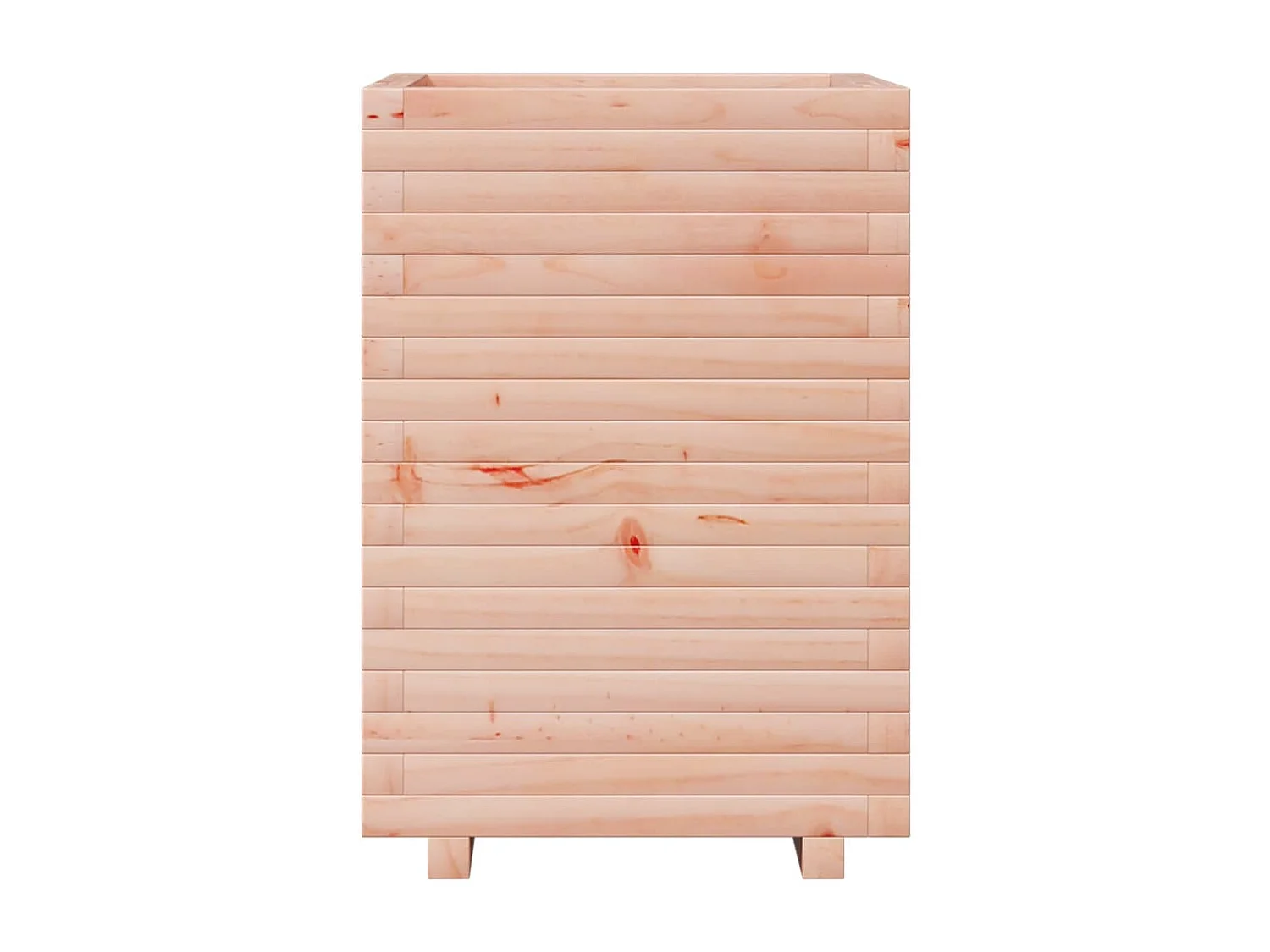 Vaso/floreira de jardim 50x50x72 cm madeira de douglas maciça