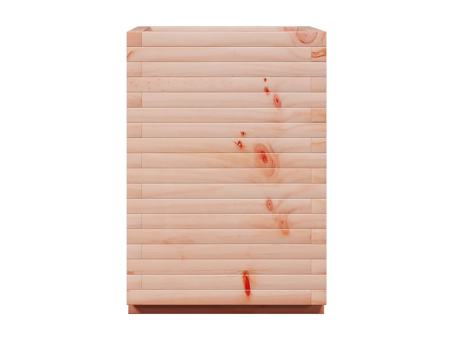 Vaso/floreira de jardim 50x50x72 cm madeira de douglas maciça