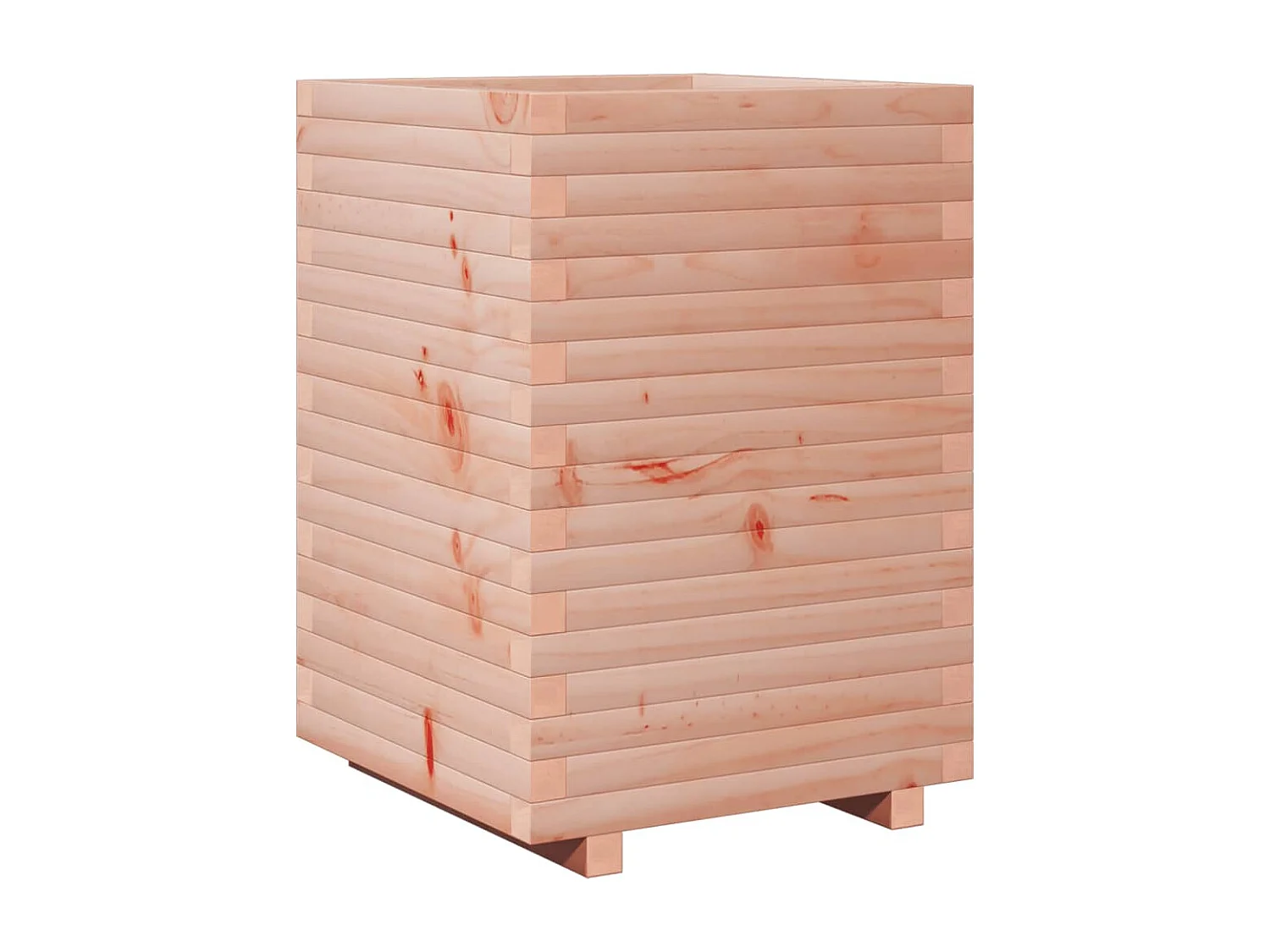 Vaso/floreira de jardim 50x50x72 cm madeira de douglas maciça