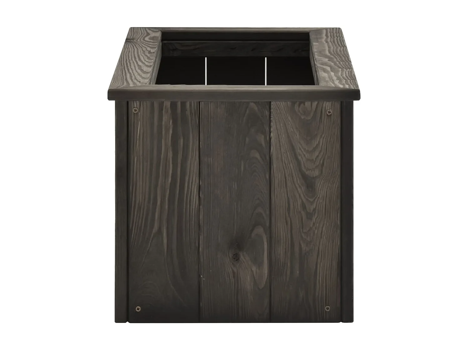 Lit surélevé Gris foncé 74x32x30 cm Bois de pin massif