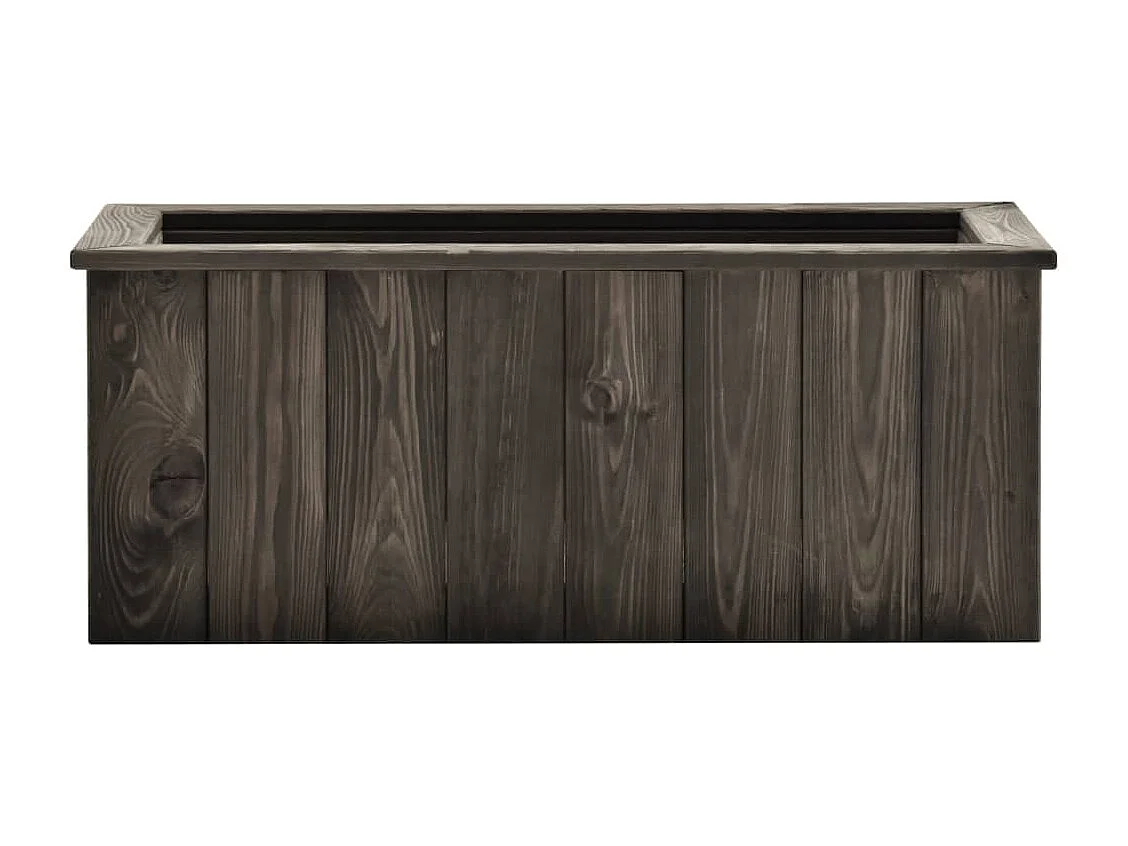 Lit surélevé Gris foncé 74x32x30 cm Bois de pin massif