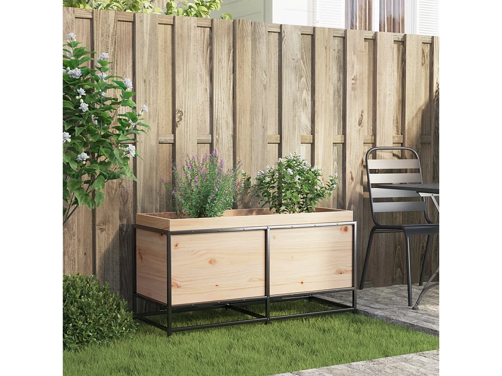 Jardinière 100x40x50 cm bois de pin massif