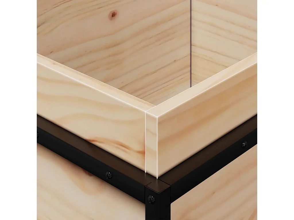 Jardinera de madera maciza de pino 100x40x50 cm