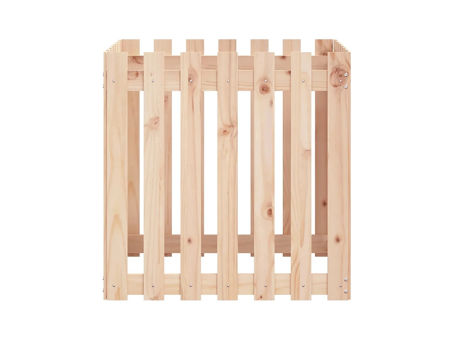 Jardinière avec design de clôture 70x70x70 cm pin massif