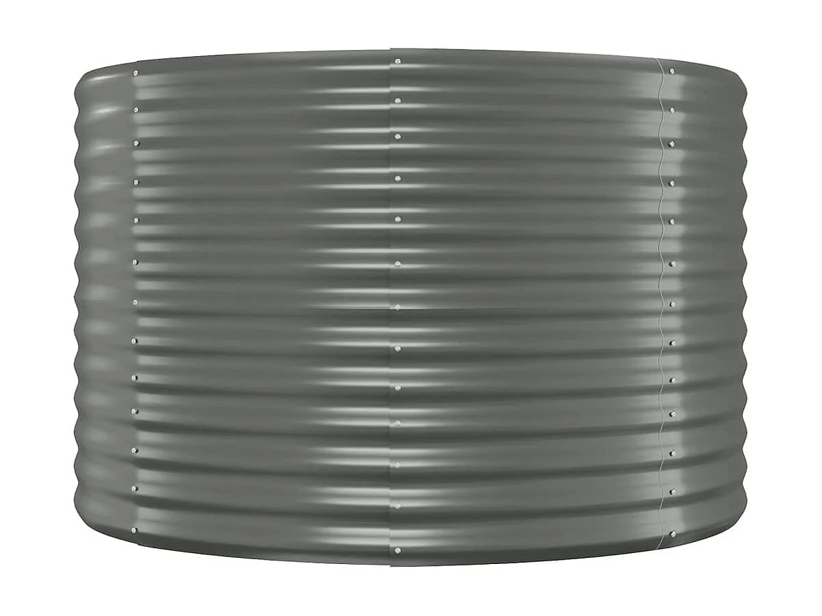 Lit surélevé de jardin Acier enduit de poudre 100x100x68cm gris