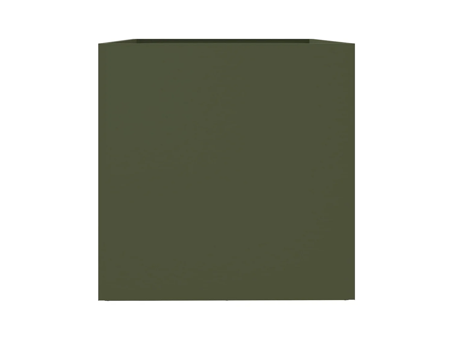 Jardinière vert olive 62x47x46 cm acier laminé à froid