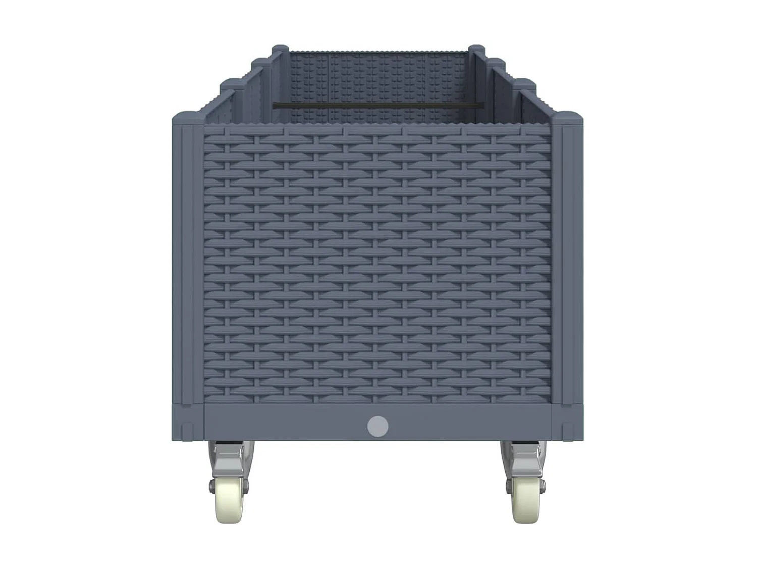 Jardinera con ruedas PP gris 240x50x54 cm