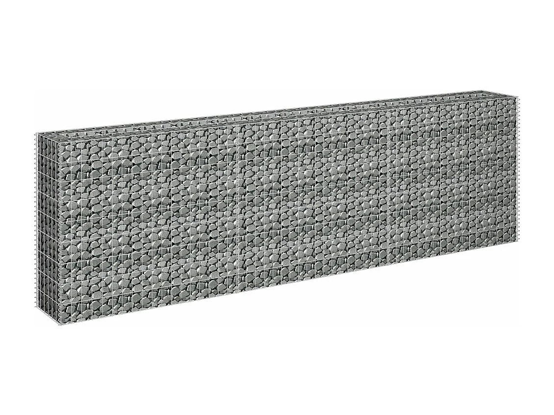Lit surélevé à gabion Acier galvanisé 270x30x90 cm