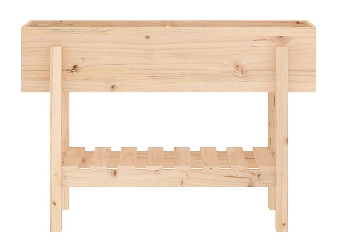 Arriate elevado de jardín madera maciza de pino 101x30x69 cm