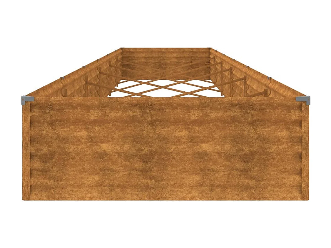 Lit surélevé de jardin 579 x 100 x 36 cm acier corten