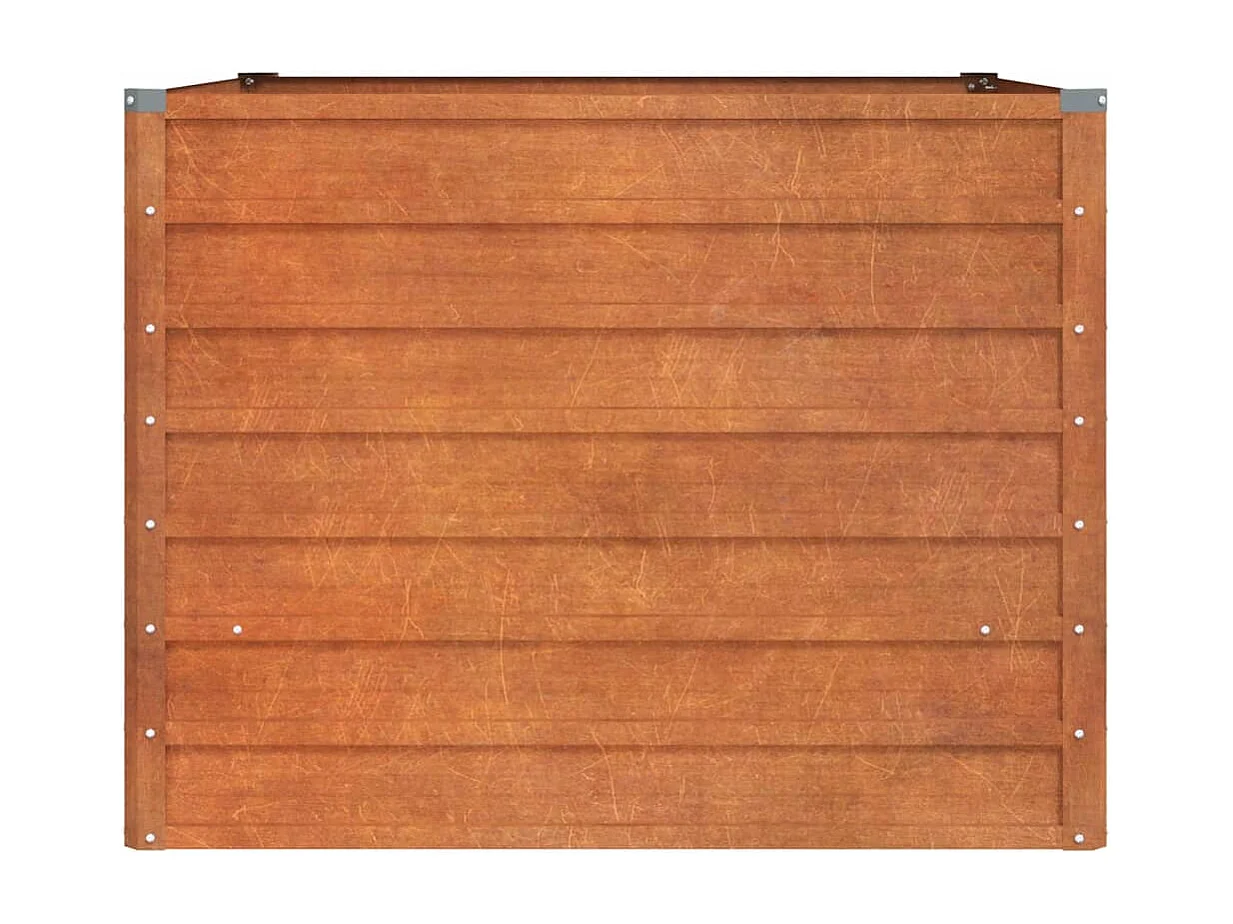 Arriate oxidado de acero corten 100x100x77 cm