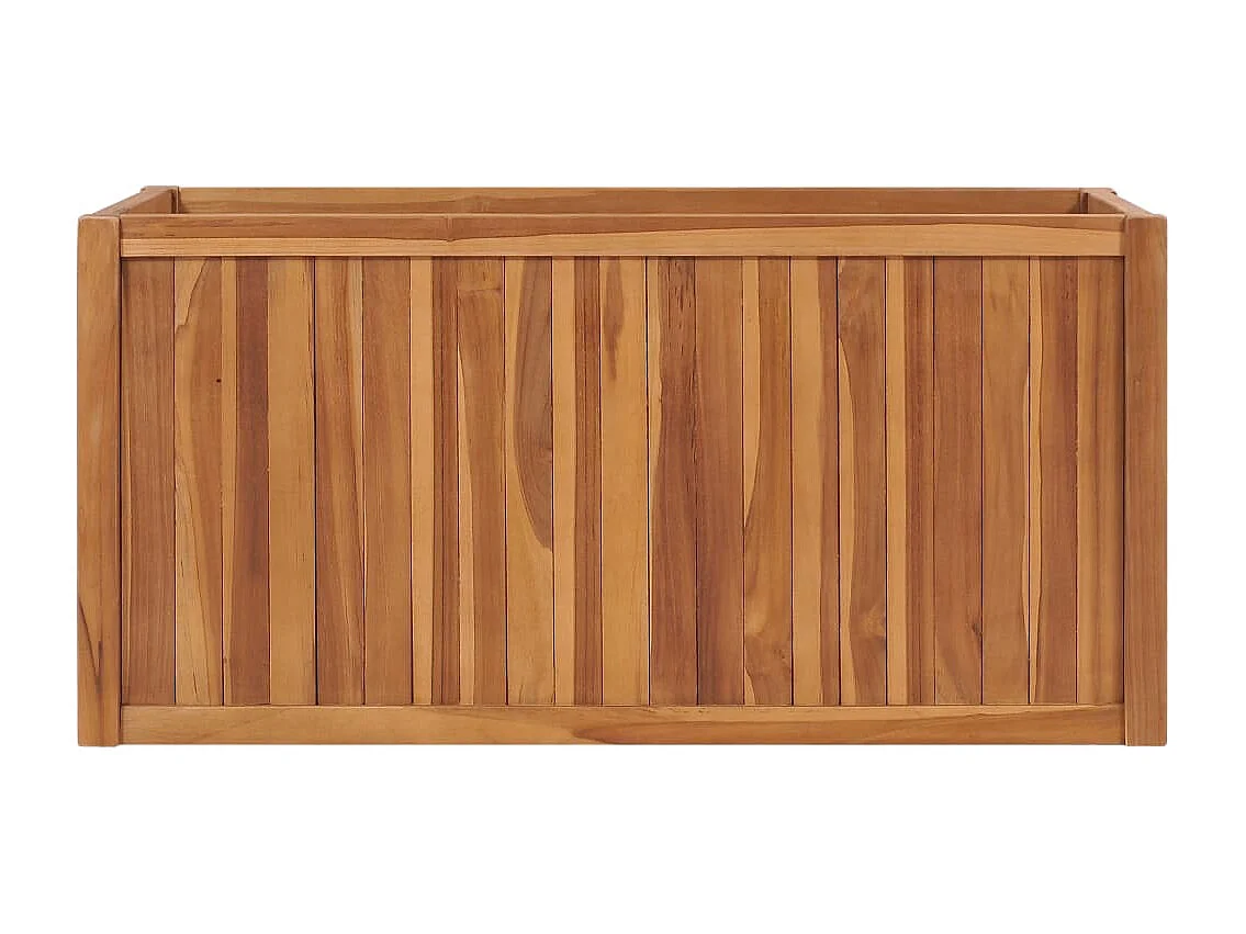 Canteiro elevado de jardim 100x50x50 cm madeira de teca maciça