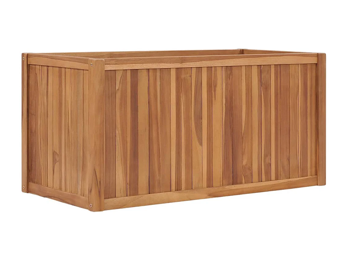 Arriate de madera maciza de teca 100x50x50 cm