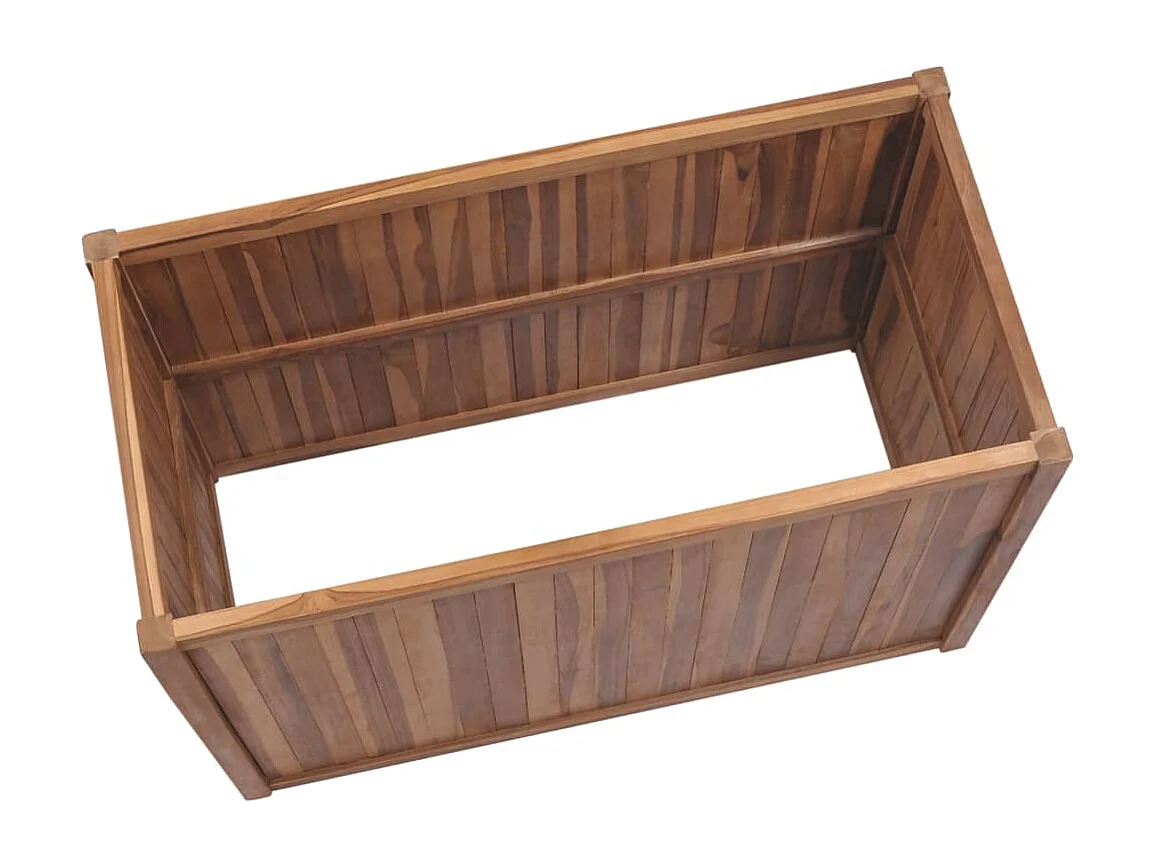 Arriate de madera maciza de teca 100x50x50 cm