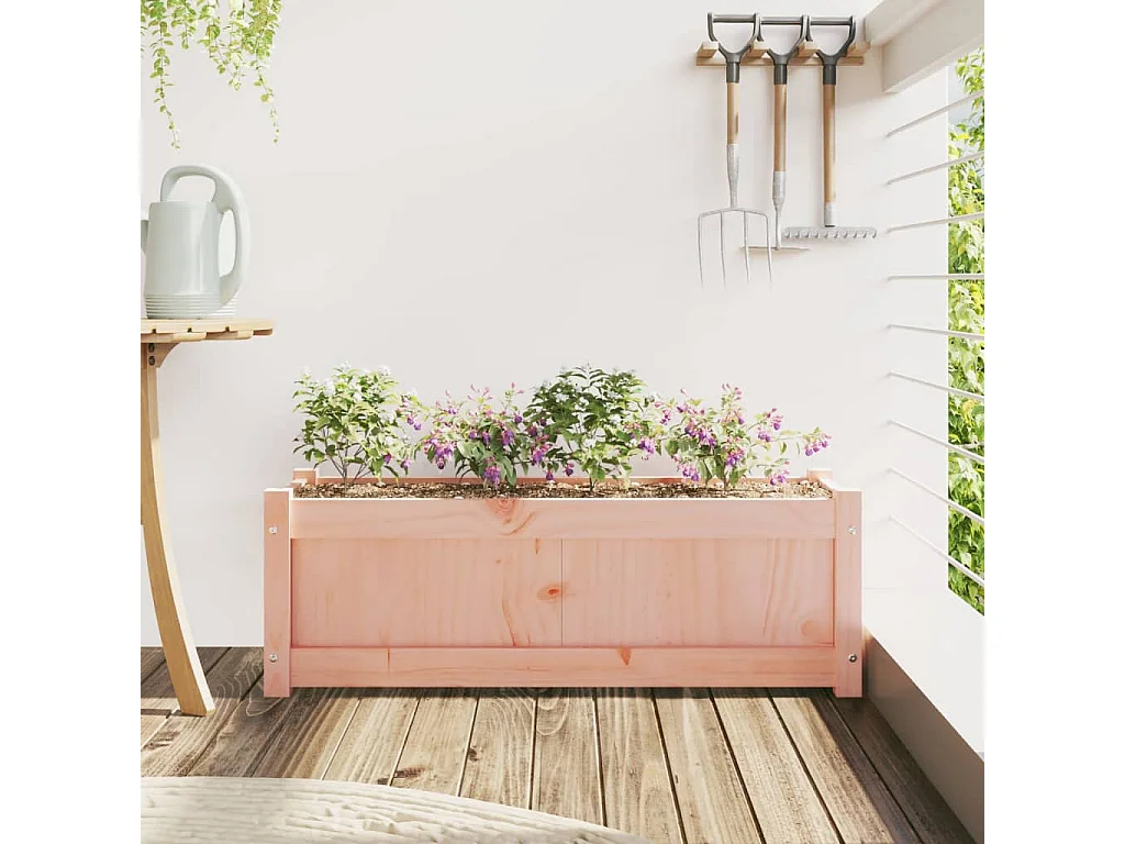 Jardinière 90x31x31 cm bois massif douglas