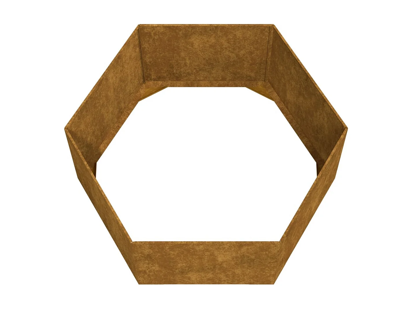 Vaso/floreira 90x90x45 cm aço corten cor enferrujado