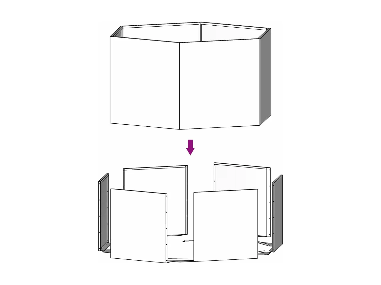 Vaso/floreira 90x90x45 cm aço corten cor enferrujado