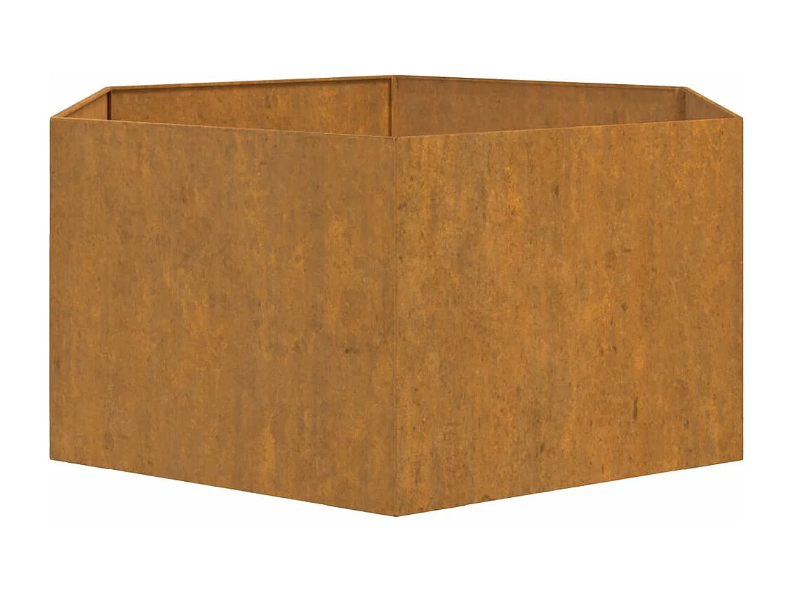 Jardinière Rouillé 90x90x45 cm Acier corten
