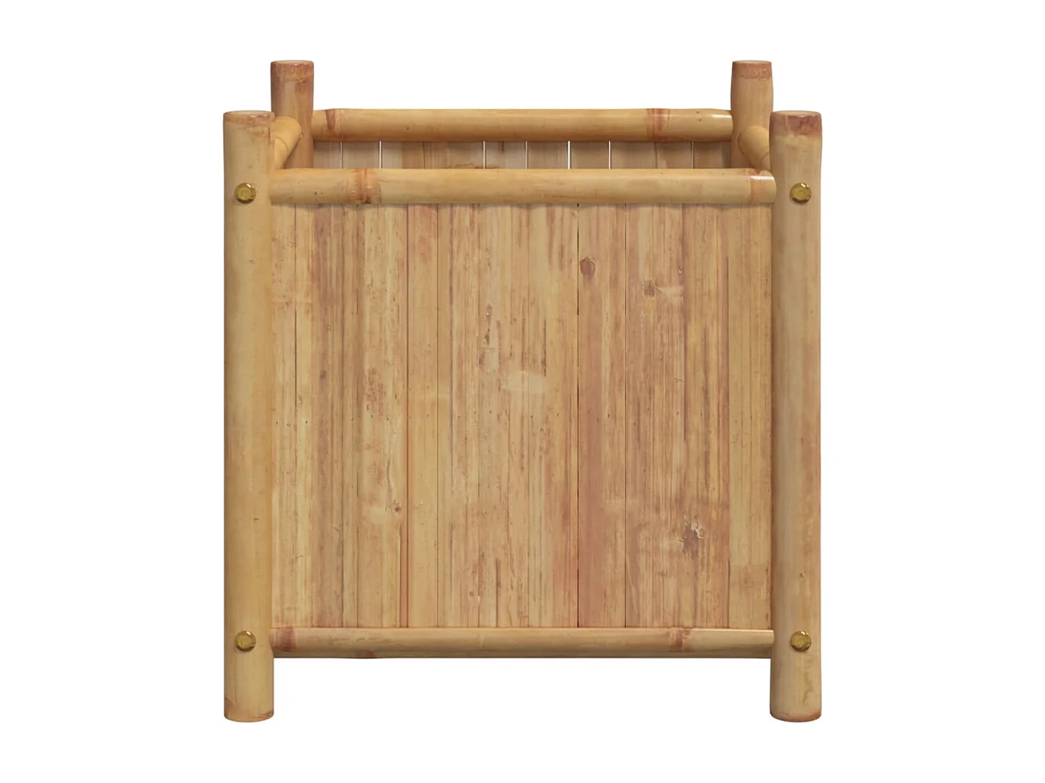Vaso/floreira de jardim 50x50x50 cm bambu