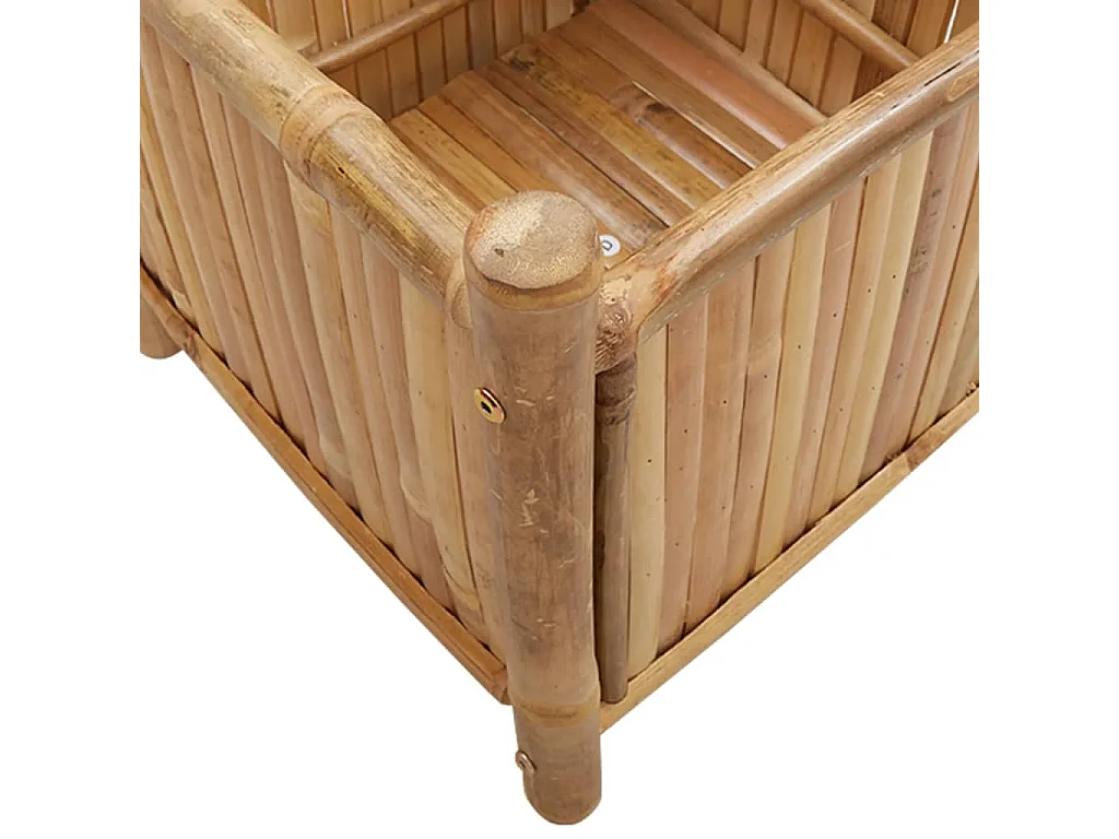 Vaso/floreira de jardim 50x50x50 cm bambu