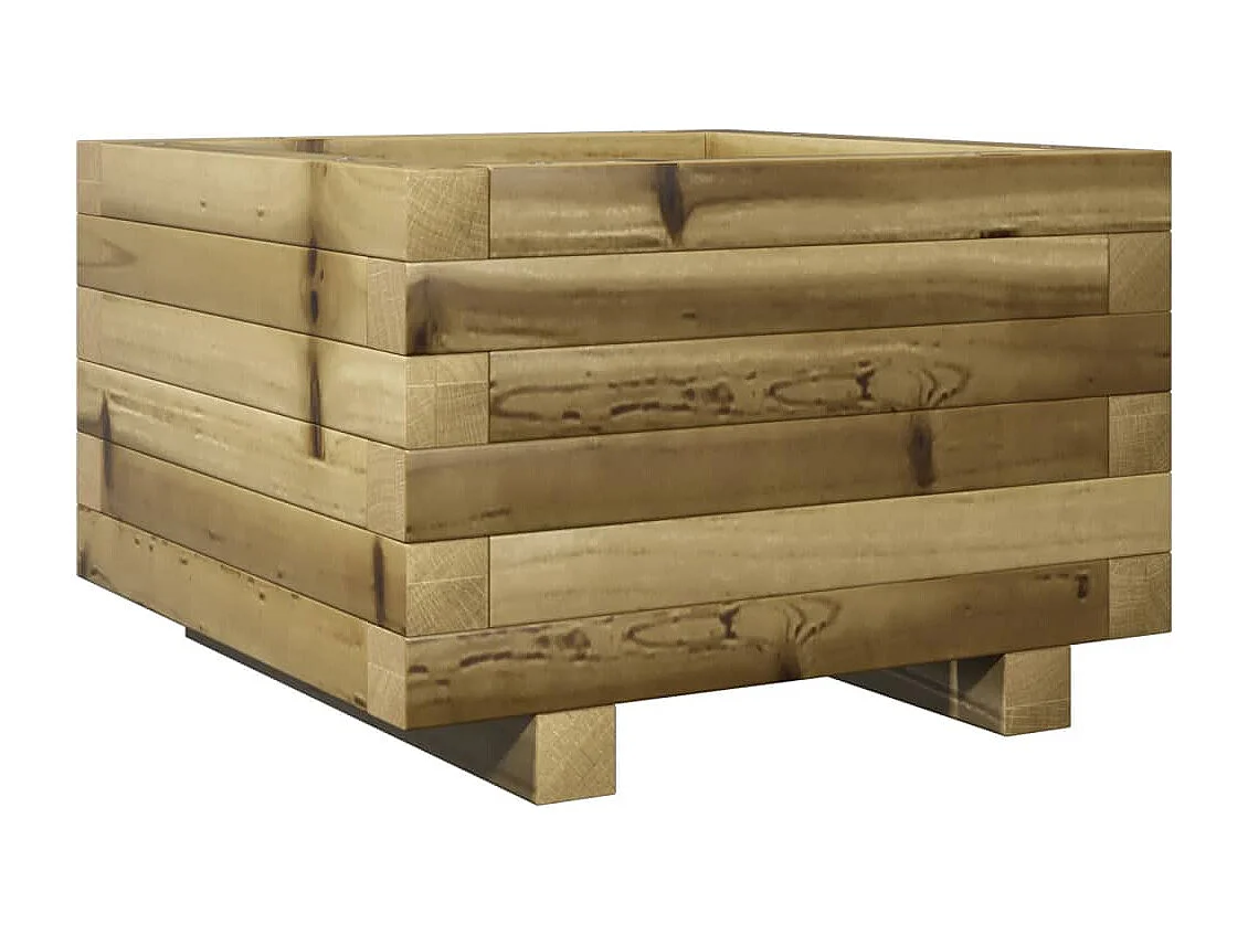 Jardinera madera de pino impregnada 40x40x26,5 cm