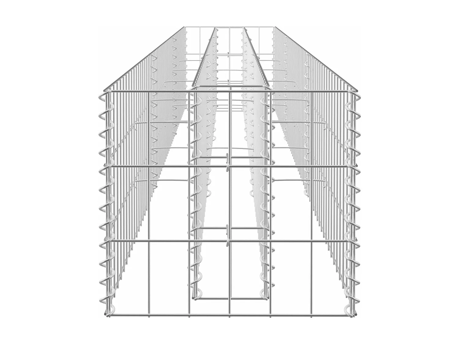 Lit surélevé à gabion Acier galvanisé 270x30x30 cm