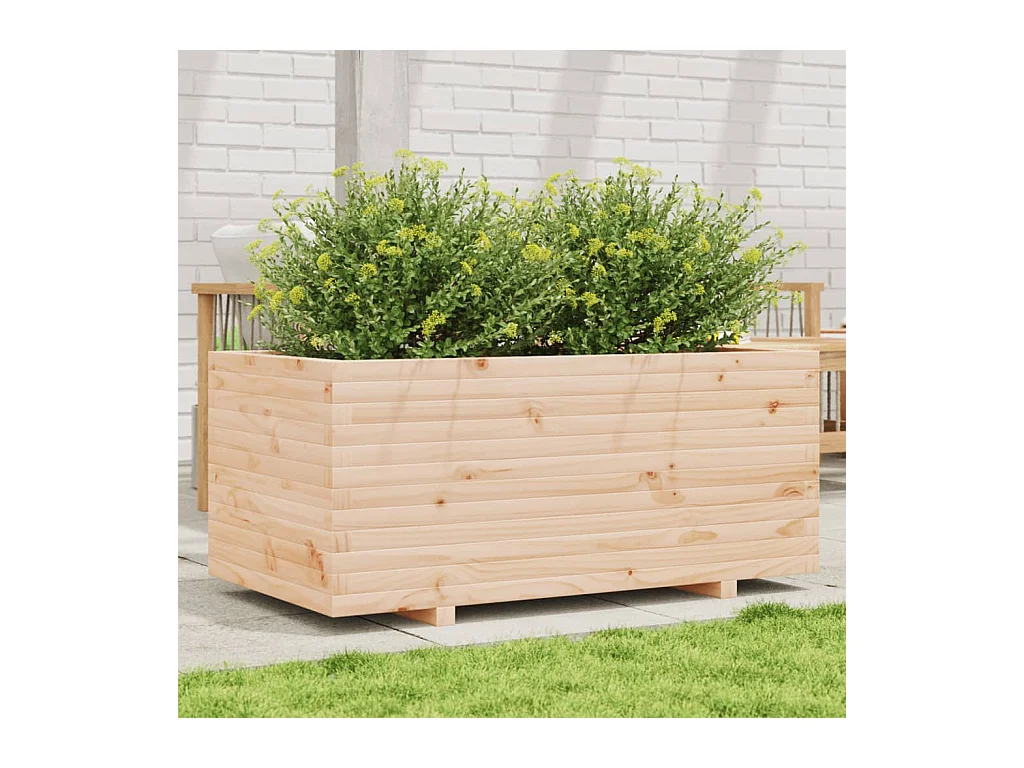 Jardinière 110x60x49,5 cm bois de pin massif