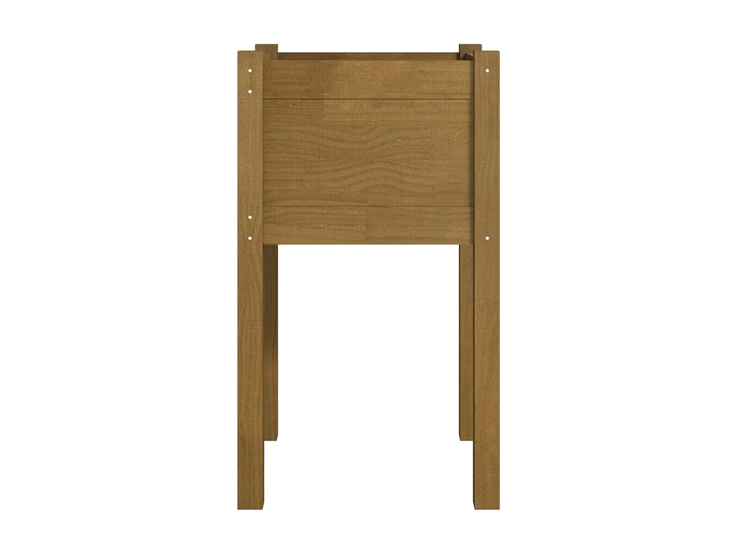 Jardinera de madera maciza de pino marrón miel 40x40x70 cm