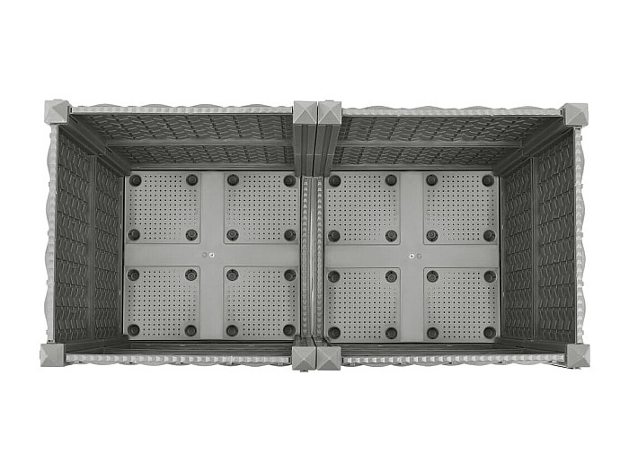 Lit Surélevé Jardin 80x40x38 Cm En Polypropylène Noir - Jardinière Potager Balcon Terrasse Robuste