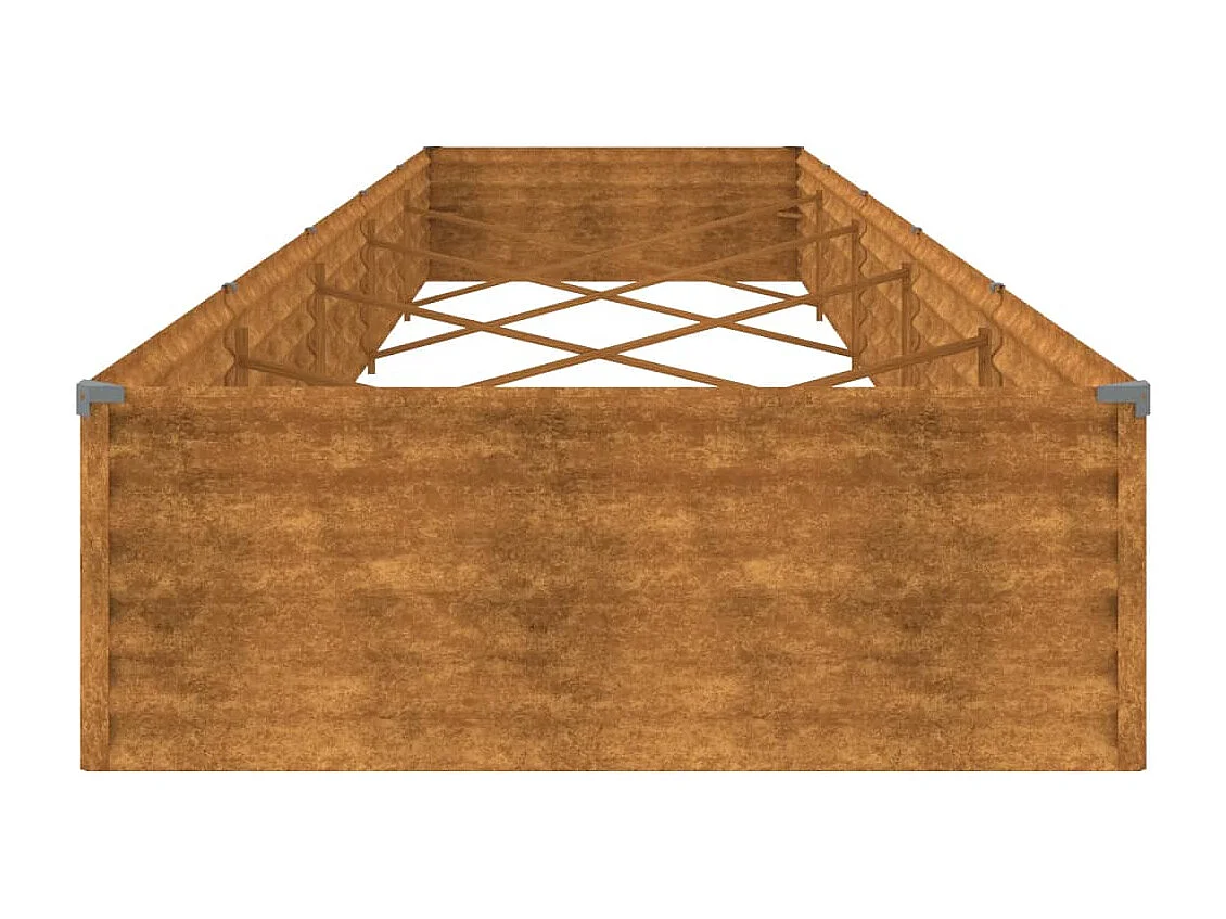 Lit surélevé de jardin 482x100x36 cm acier corten