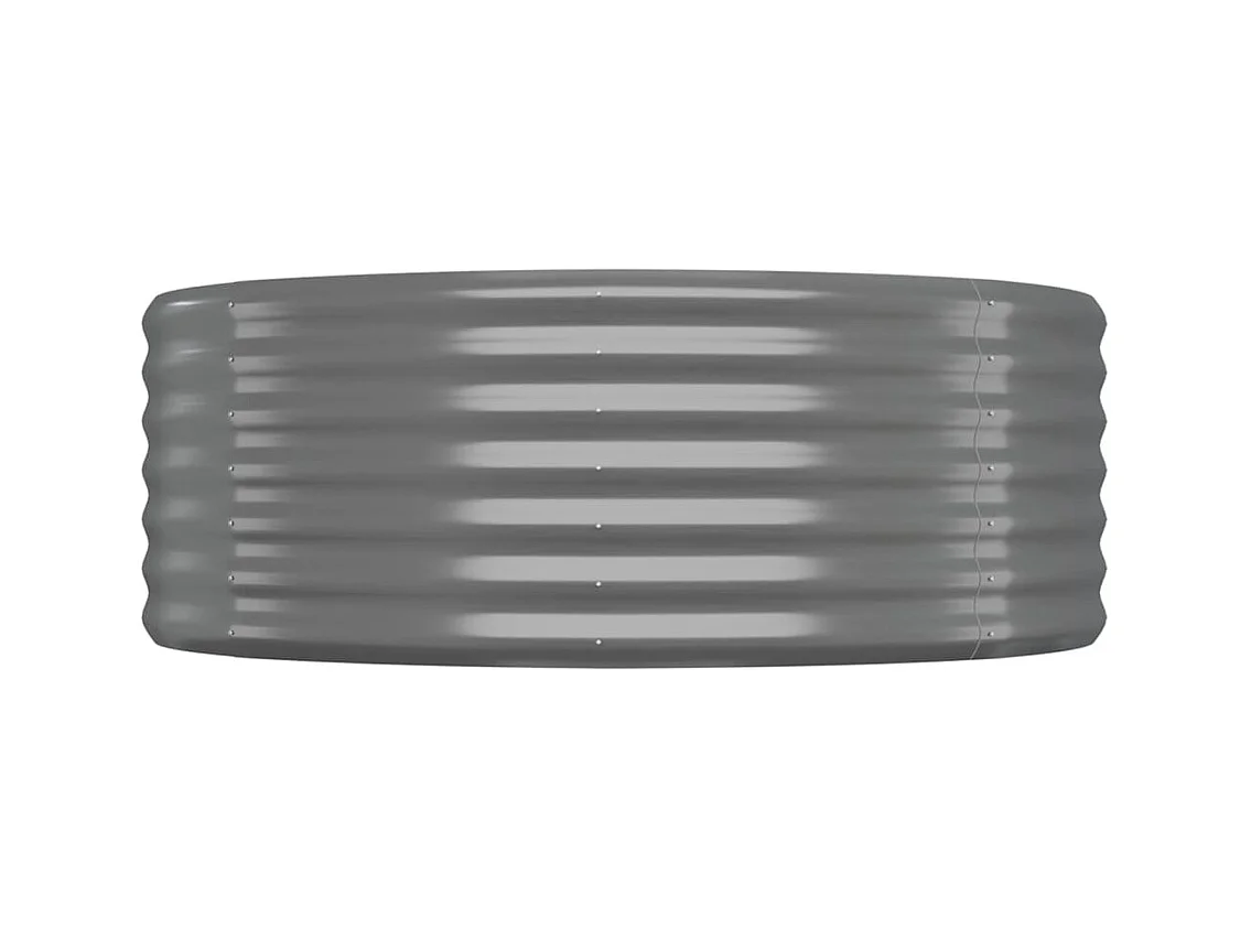 Lit surélevé de jardin Acier enduit de poudre 507x100x36cm gris