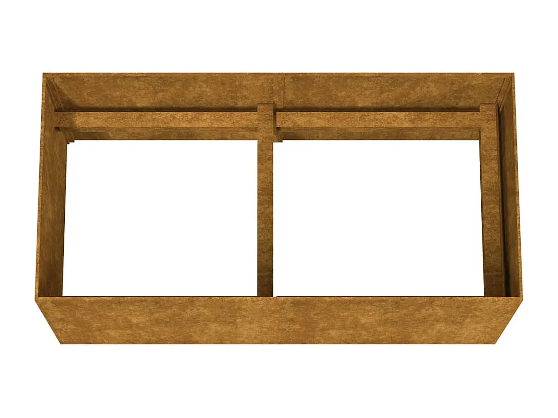 Lit surélevé de jardin 200x40x40 cm acier corten