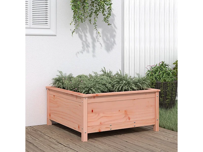 Jardinera madera maciza de abeto Douglas 82,5x82,5x39 cm