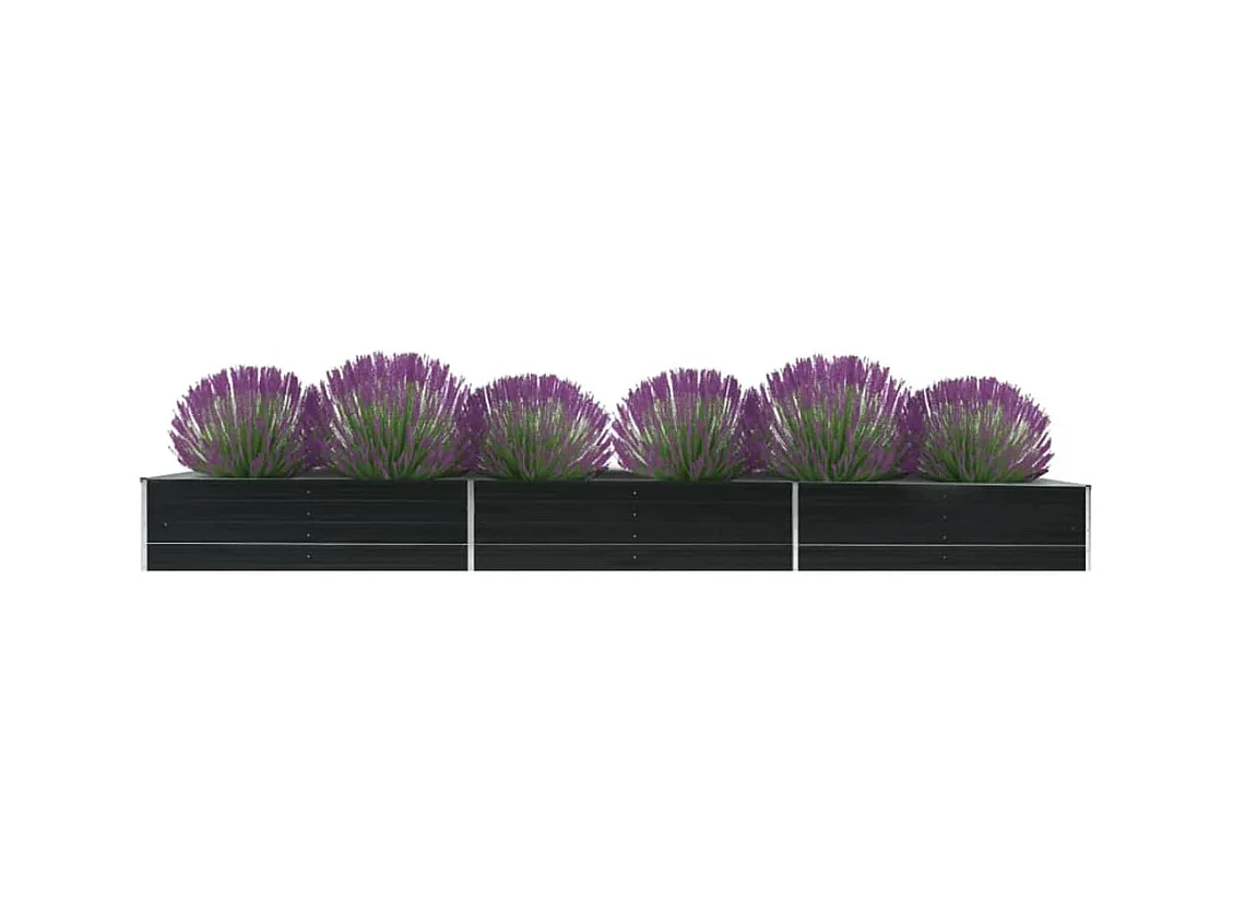 Lit surélevé de jardin Acier galvanisé 480x80x45 cm Anthracite