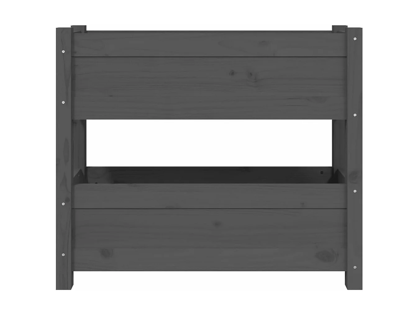 Jardinière Gris 77x25x66 cm Bois massif de pin