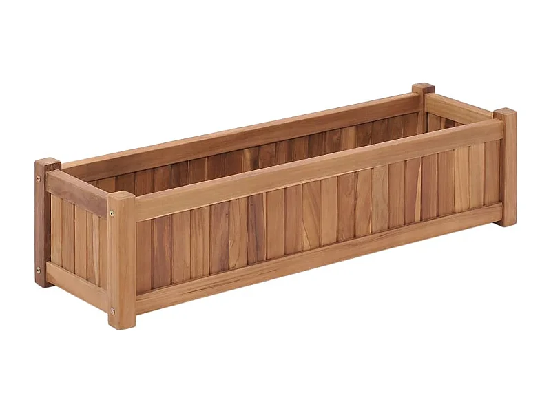 Floreira 100x30x25 cm madeira de teca maciça