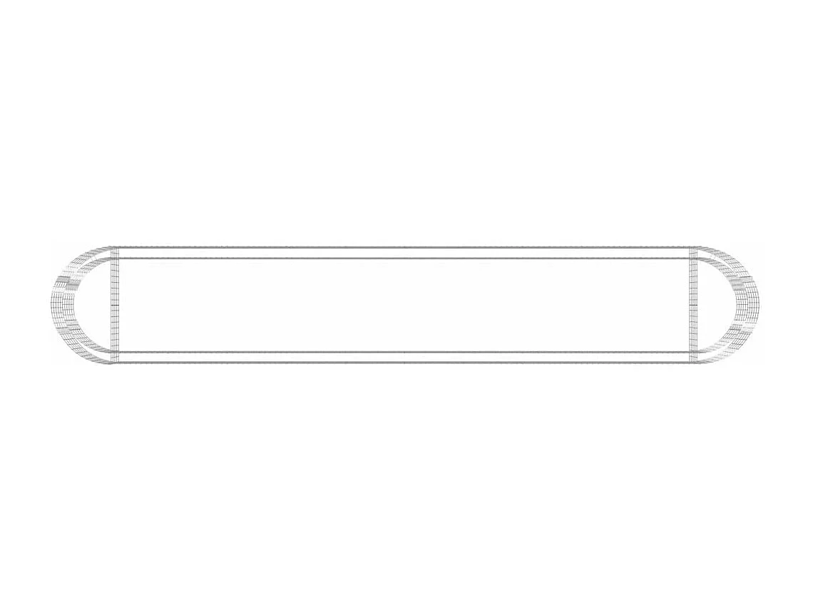 Lit surélevé à gabion Fer galvanisé 600x100x50 cm