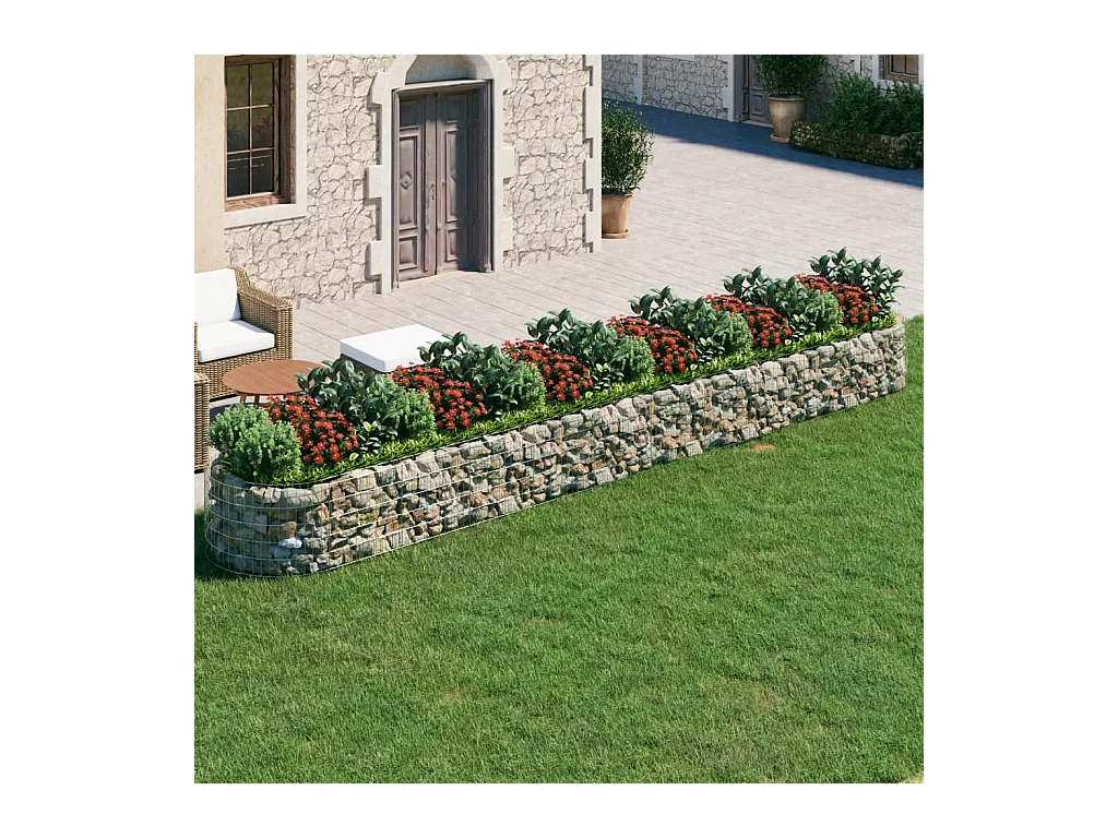 Arriate de gaviones de hierro galvanizado 600x100x50 cm