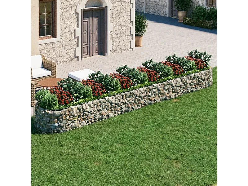 Arriate de gaviones de hierro galvanizado 600x100x50 cm