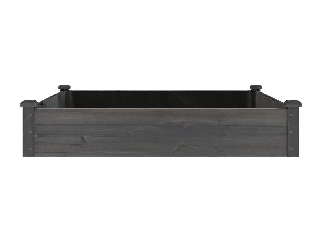 Lit surélevé de jardin doublure 120x120x25 cm bois massif sapin