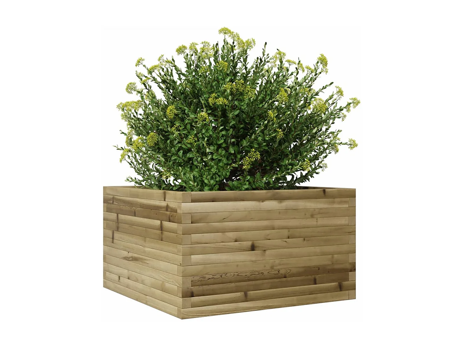 Jardinera de madera de pino impregnada 80x80x45,5 cm